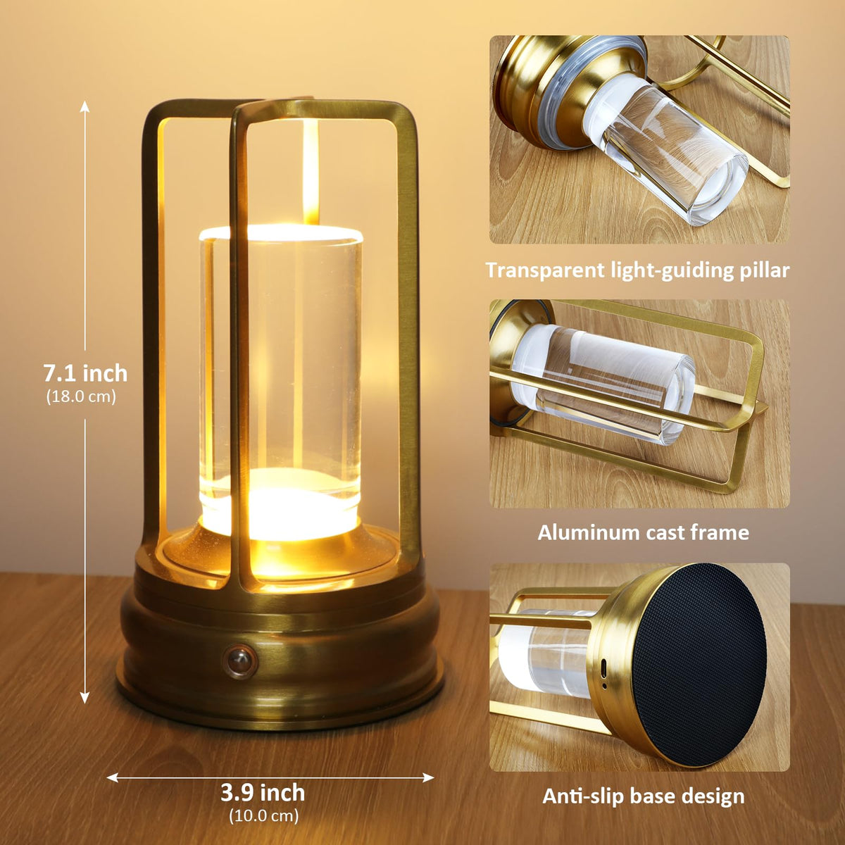 MeRGBWLife cordless table lamp indoor outdoor use adapts to patios, rooms, and more