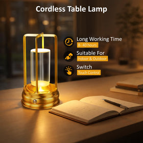 MeRGBWLife cordless table lamp USB-C charging enables fast recharging