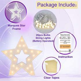 Merry Mosaics star marquee enhances movie nights with stylish lighting.