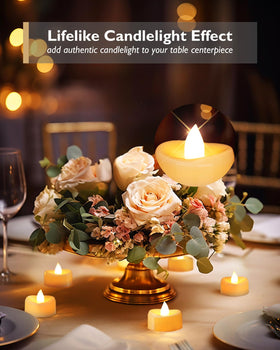 merrynights 100-pack tea lights displayed in holders for elegant decor.