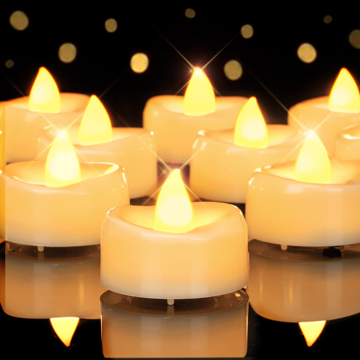 Merrynights flameless tea light 1.5 inch glow for safe indoor ambiance.