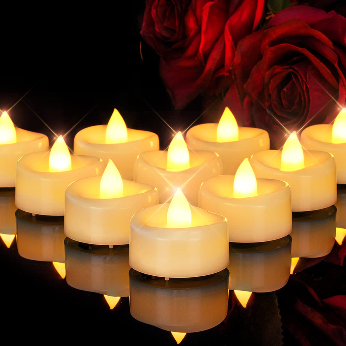 merrynights flameless tea light glow enhances table decor safely.