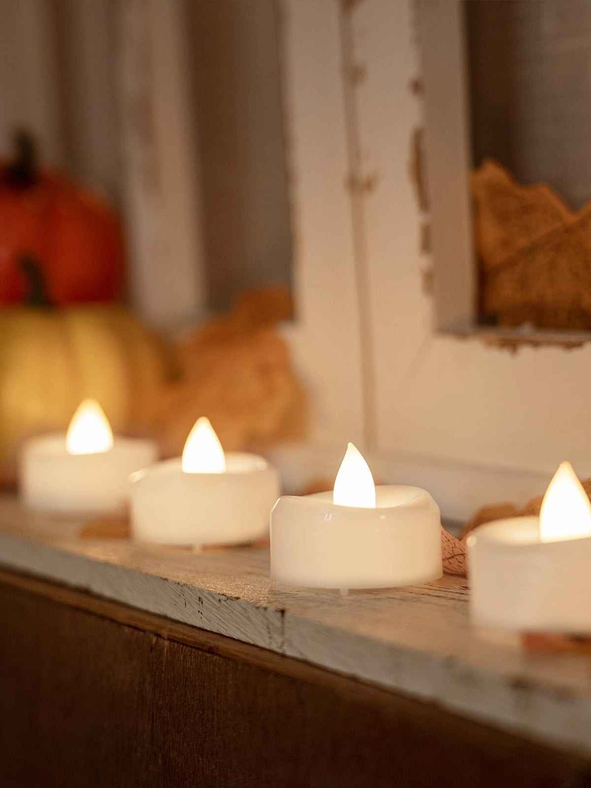 Merrynights ivory-look flameless tea light for soft candle ambience