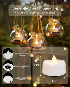 Merrynights CR2032 battery tea light for long-lasting use
