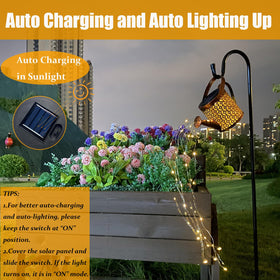 Merrytech outdoor hanging lantern casting a starry glow along pathways.