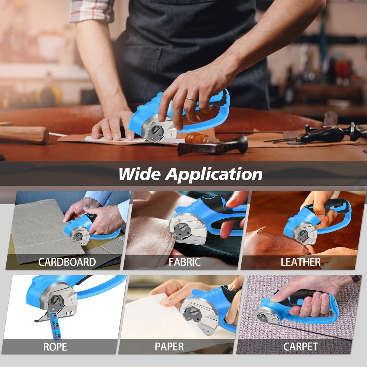 Mershca precision blade delivers clean straight and curved cuts on multiple materials.