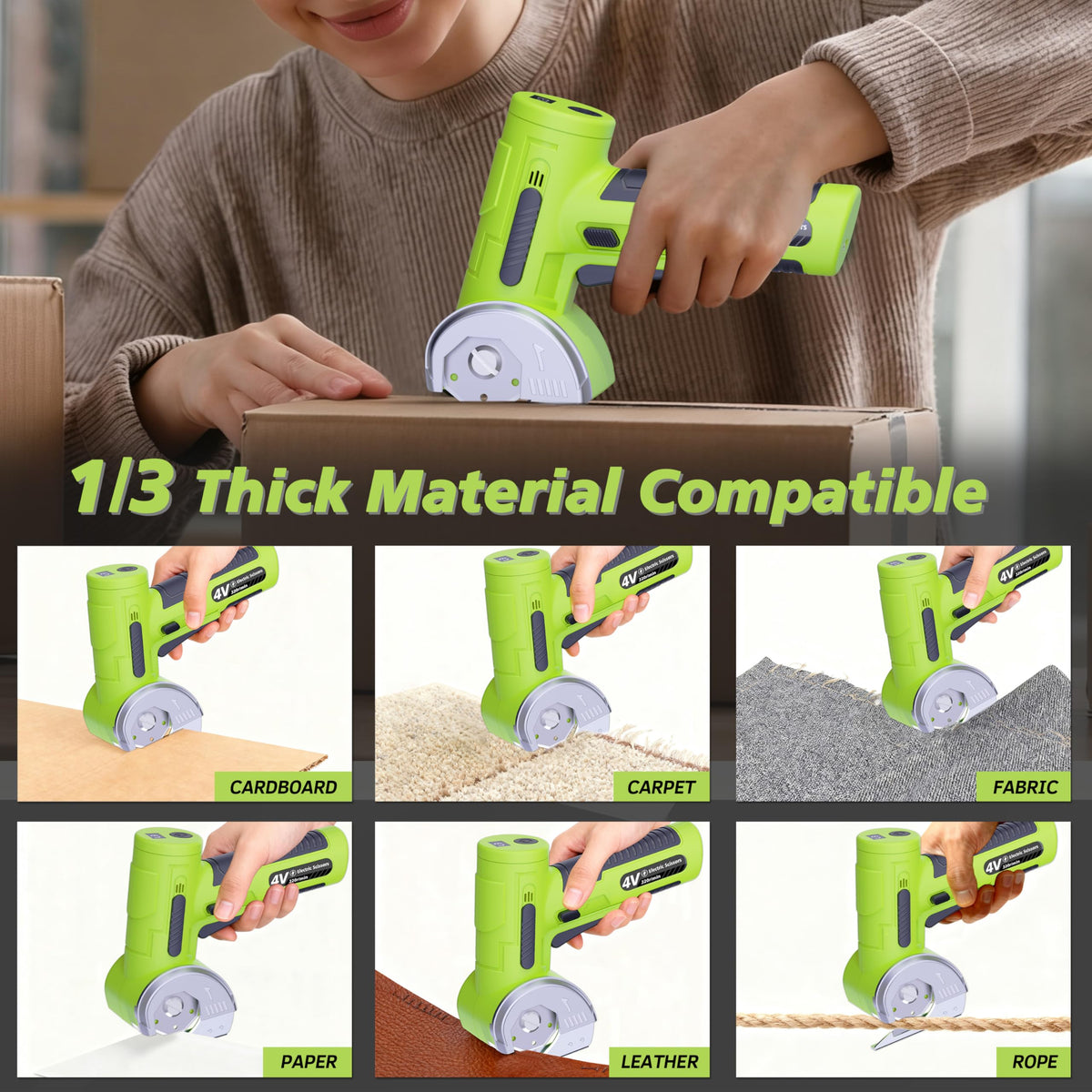 Mershca cordless scissors three-speed control in action