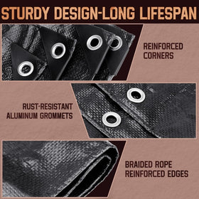 Meruyoo tarp 10x12 cover car shows easy transport and weather shielding.