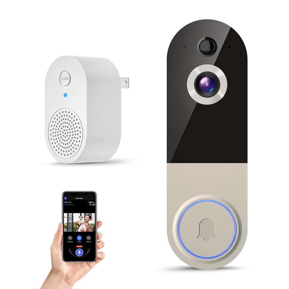 MeshSear 1080P dome camera at the front door for clear color surveillance day and night