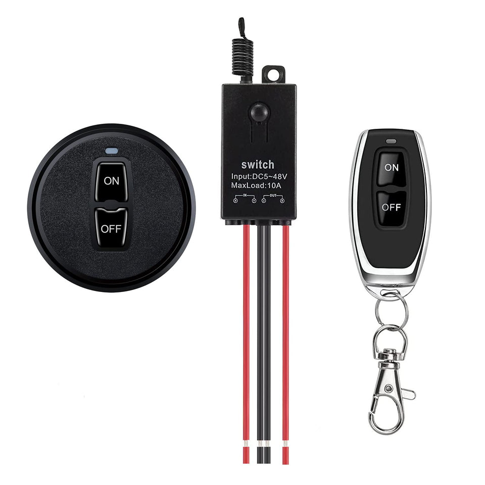 Meskliu 12V wireless switch remote panel for distant device control.