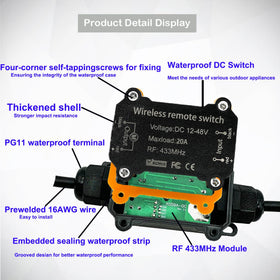 Meskliu relay receiver installed for reliable hands-free power control