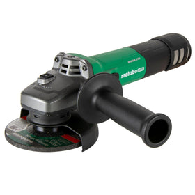 Metabo HPT G12VE2 side-handle options for safer grinding in tight spaces.
