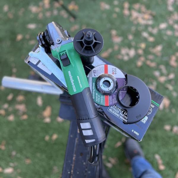 Metabo HPT G12VE2 brushless motor close-up highlights efficiency and low maintenance.