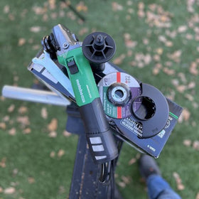 Metabo HPT G12VE2 brushless motor close-up highlights efficiency and low maintenance.
