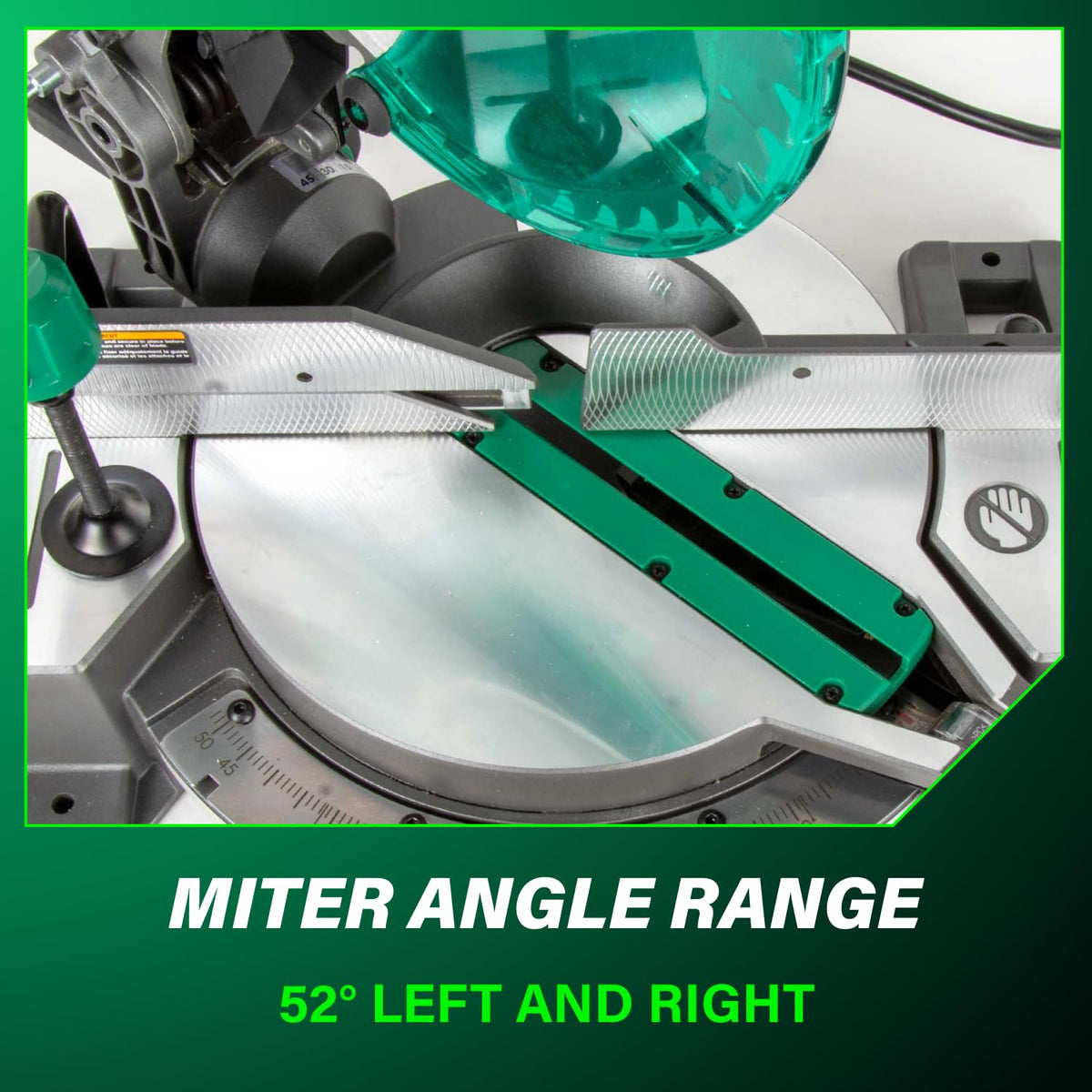 Lightweight 24 lb design of Metabo HPT saw supports easy transport.