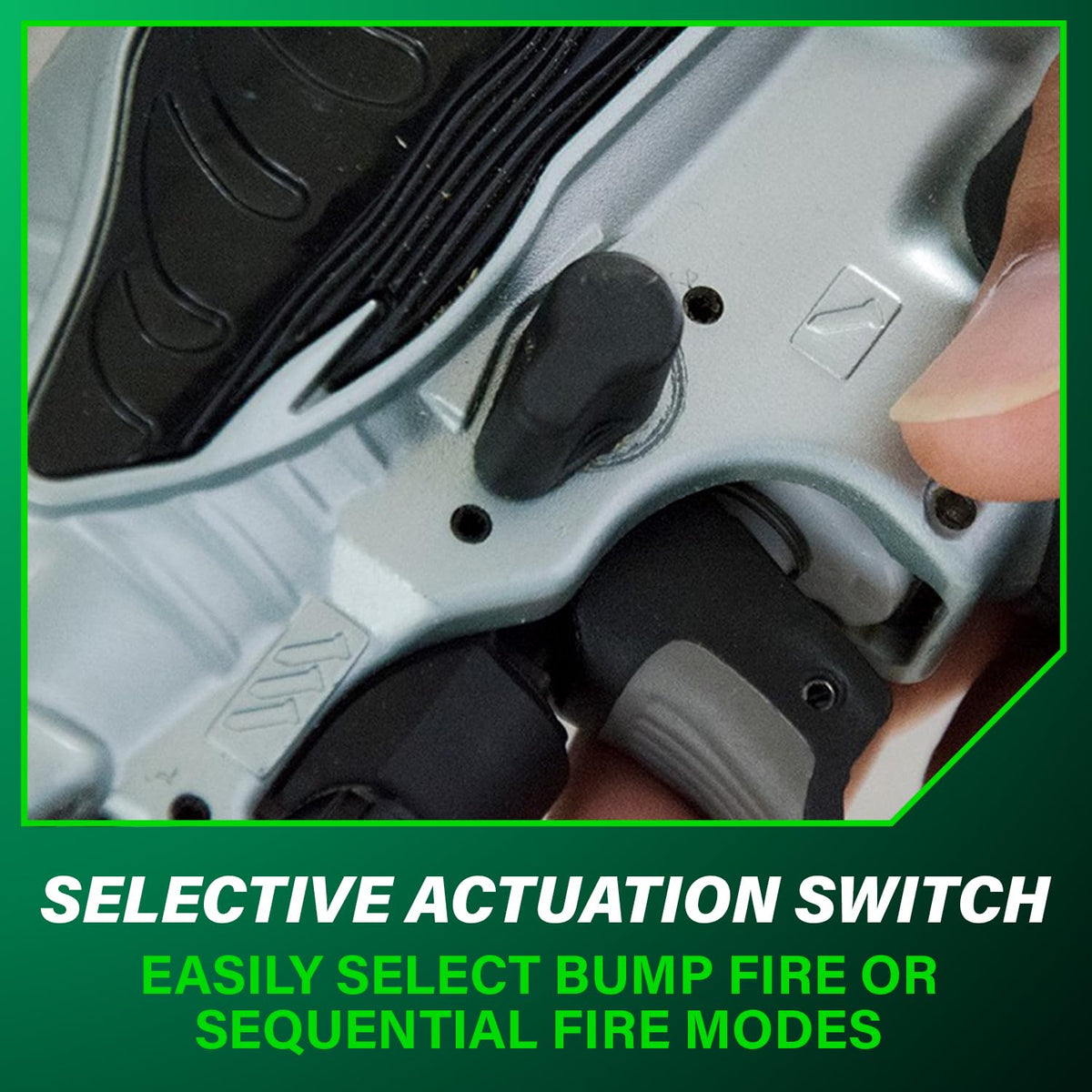 Metabo HPT N3804AB3 air-hose-fit keeps the hose out of the way.