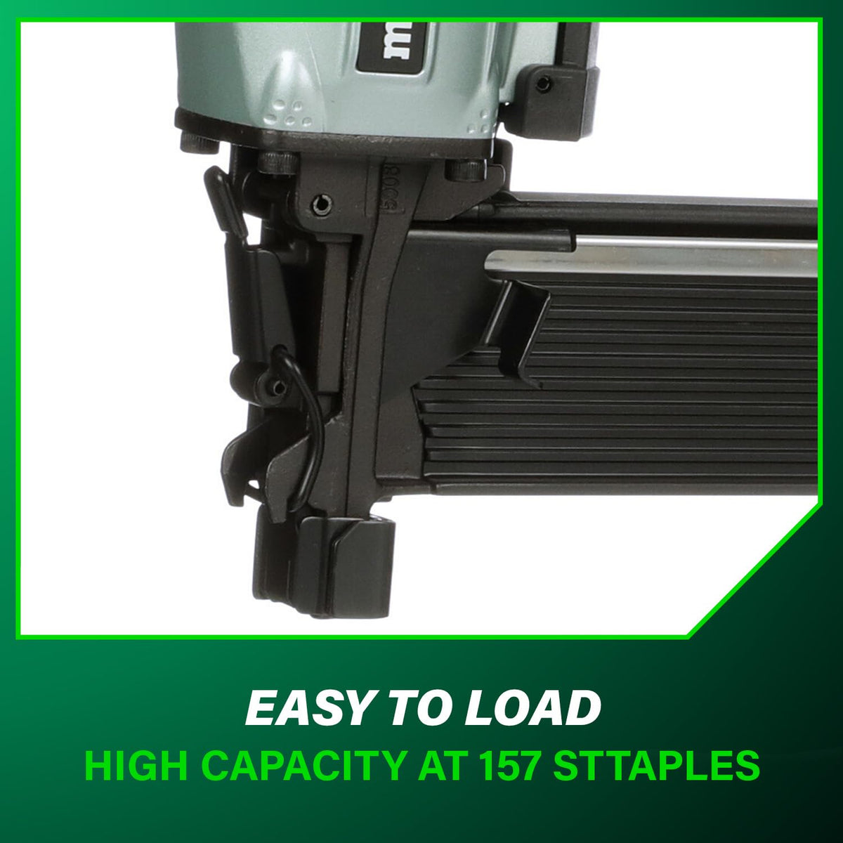 Metabo HPT N5008AC2 five-year warranty signals reliability on the job.