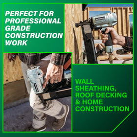 Metabo HPT N5008AC2 lightweight design reduces fatigue during long installations.