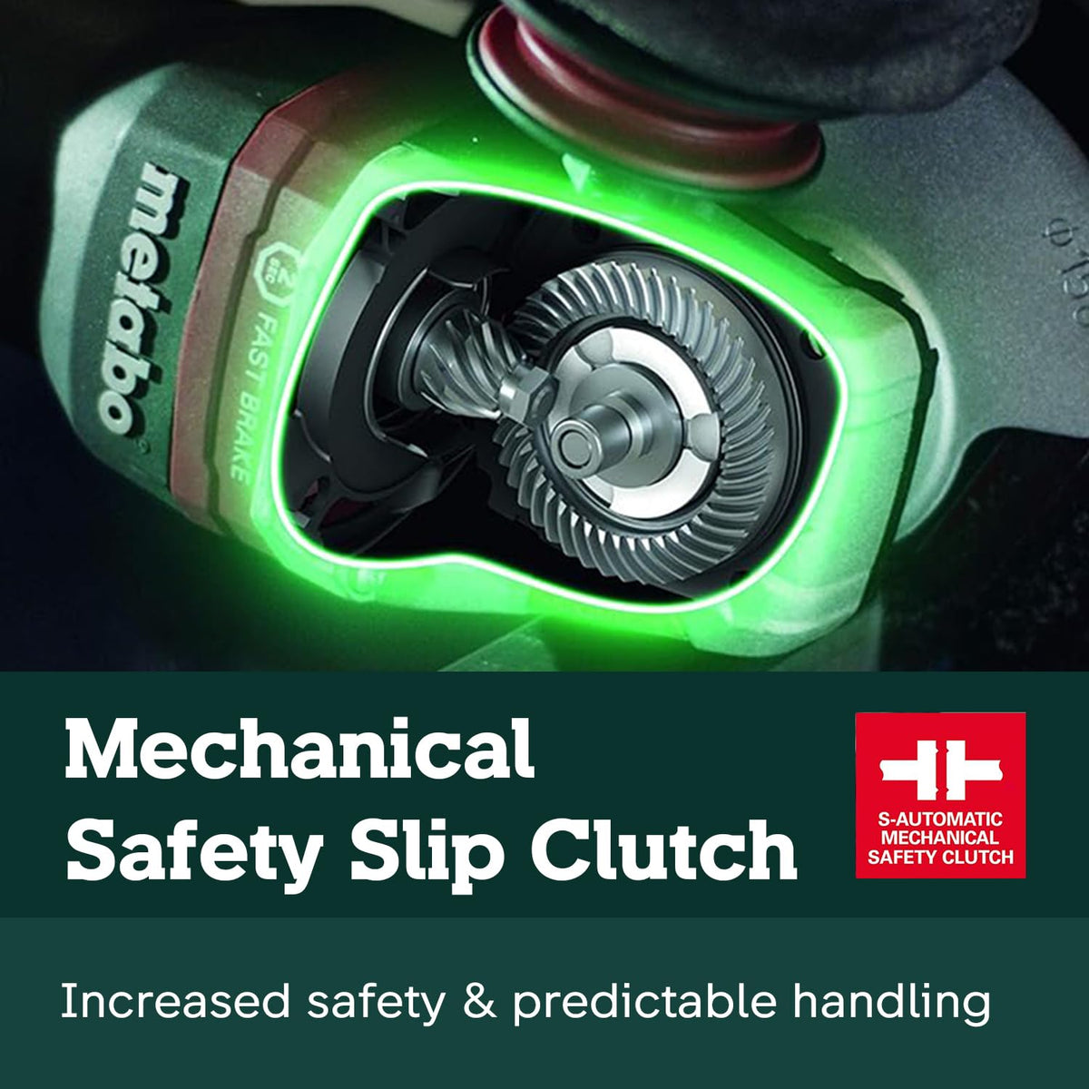 Metabo HPT non-locking paddle switch for safer, comfortable use