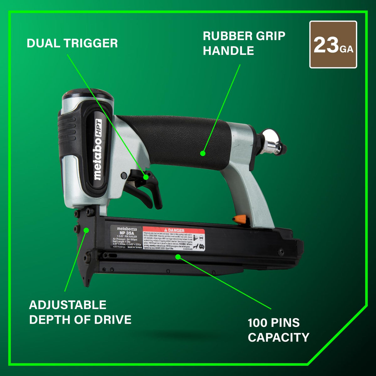 NP35A large magazine reduces reloads during trim projects