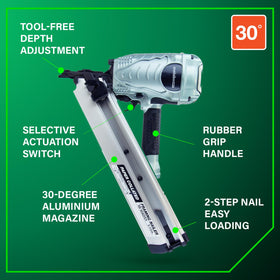 Metabo HPT NR90ADS1 depth adjustment knob for flush fasteners