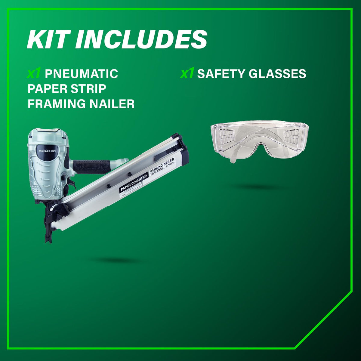 Metabo HPT NR90ADS1 lightweight 7 lb design reduces fatigue during all-day use