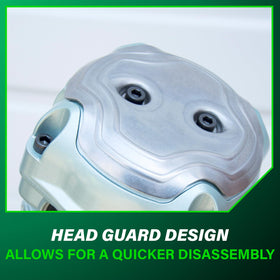 Head guard design of NR90AES1 enables faster maintenance and service.