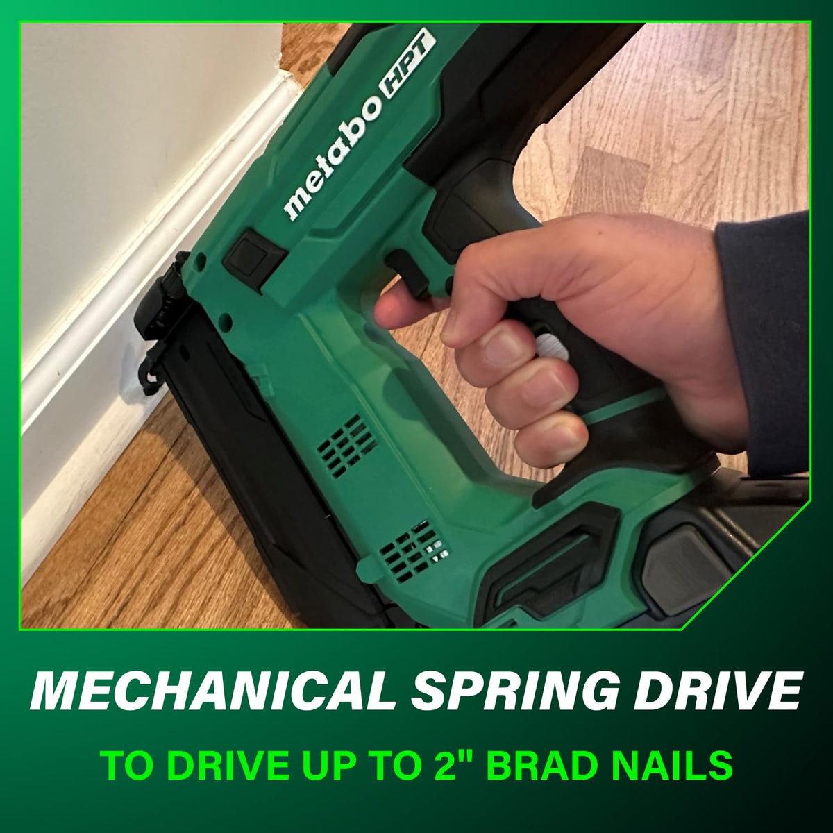 Metabo HPT NT1850DG tool-less depth adjustment for precise driving