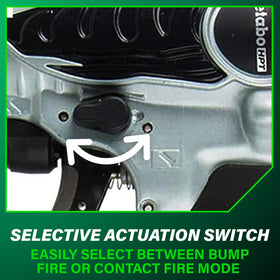Selective actuation switch for bump or sequential fire
