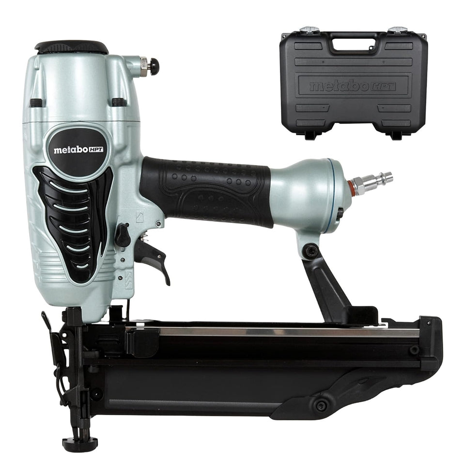 Metabo HPT NT65M2S finish nailer closeup for precise molding and cabinetry