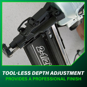 Metabo HPT NT65M2S no-mar tip protects delicate surfaces