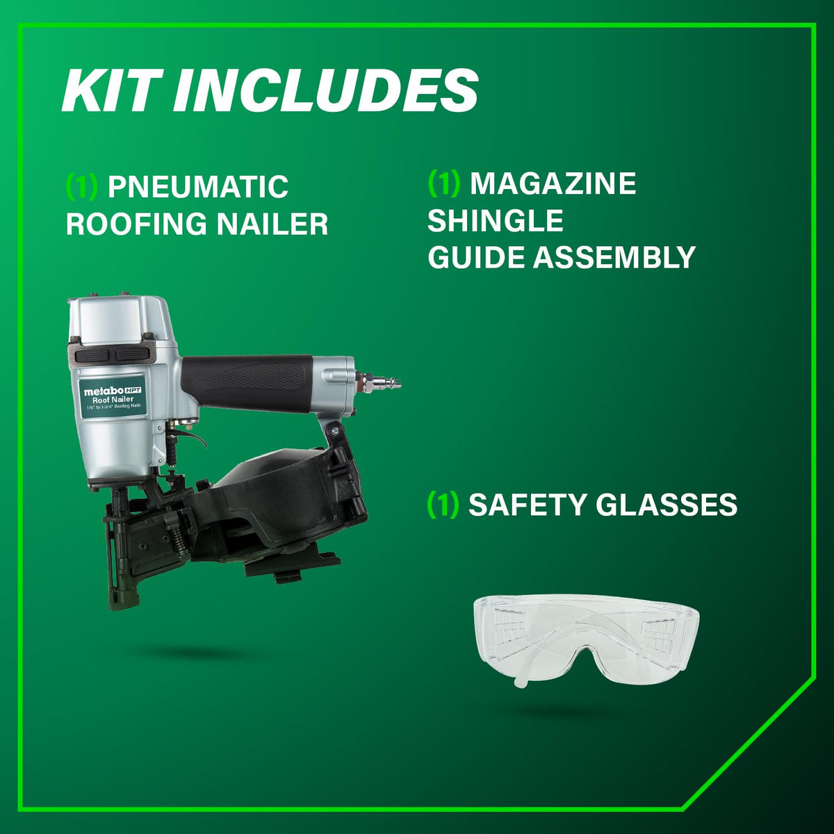 Metabo HPT NV45AB2 lightweight design reduces operator fatigue