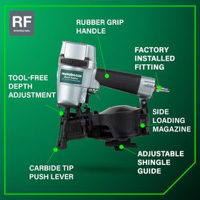 Metabo HPT NV45AB2 magazine loaded with nails