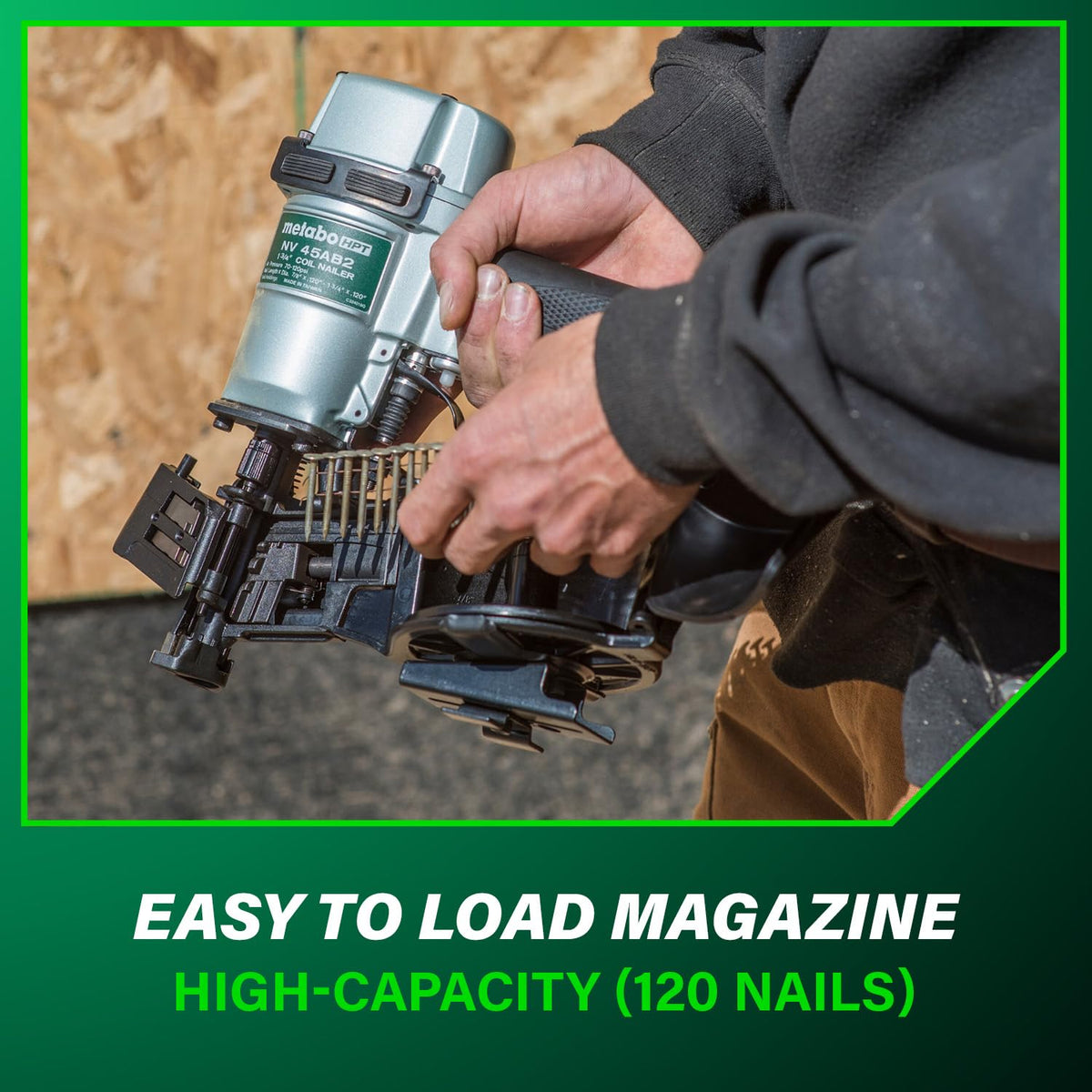 Metabo HPT NV45AB2 pneumatic drive system enables fast, consistent driving