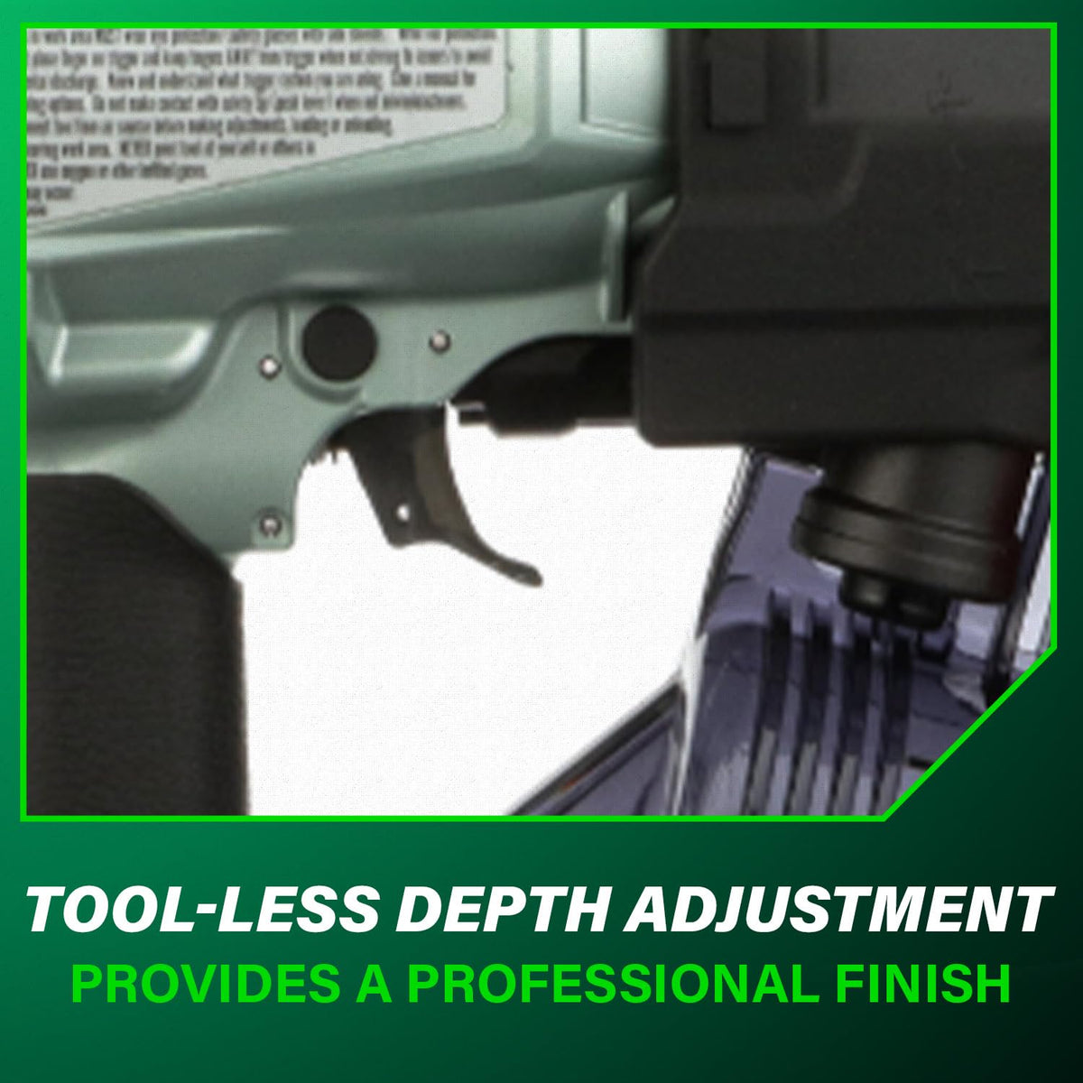Lightweight NV75A5 weighs 5.7 lbs for easy maneuverability