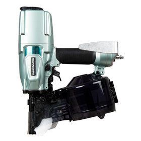 Metabo HPT NV75A5 side-load magazine enables quick reloads on siding jobs