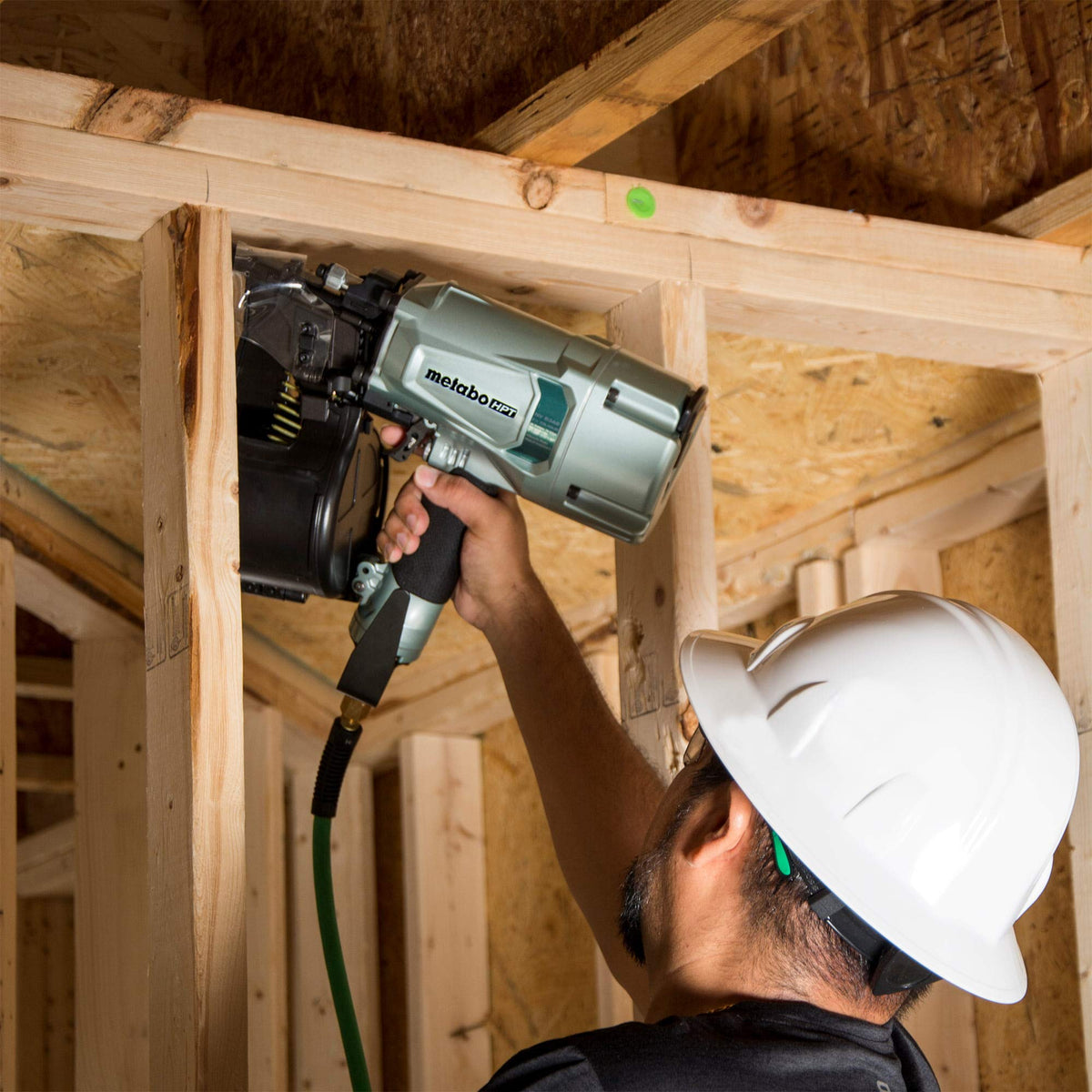 NV83A5 with rafter hook, easing overhead framing work