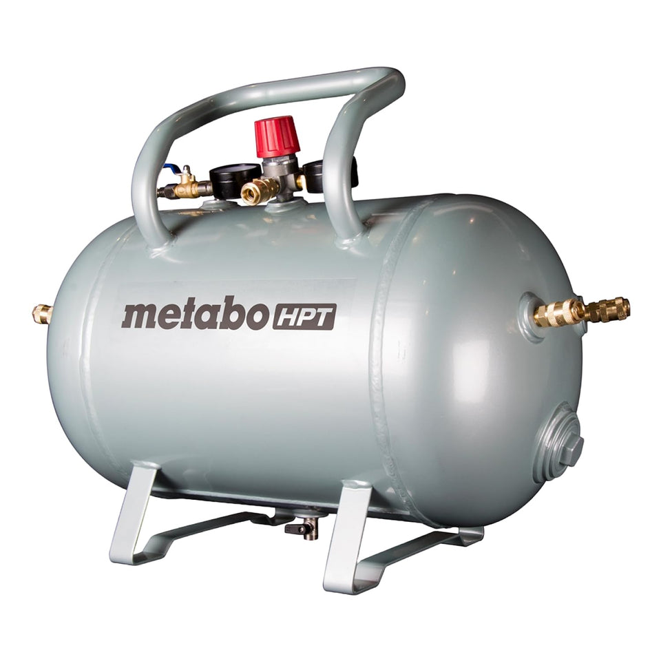 Metabo HPT Reserve Air Tank UA3810AB front view for stable nailer power