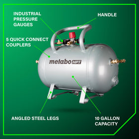 Metabo HPT Reserve Air Tank UA3810AB side view shows rugged build