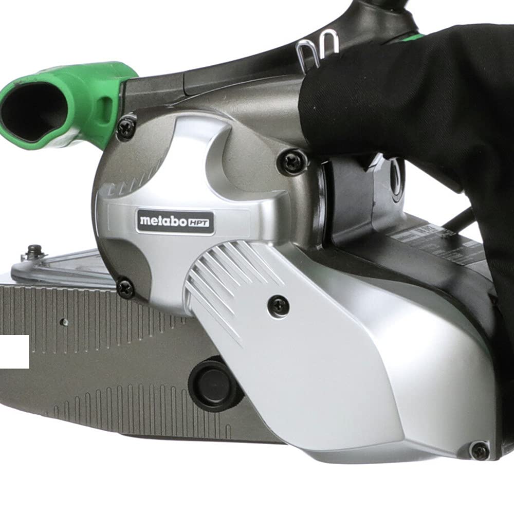 Metabo HPT SB8V2 belt sander dust bag reducing debris for cleaner surfaces