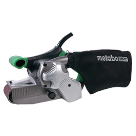 Metabo HPT SB8V2 belt sander front view showing ergonomic grip for precise sanding