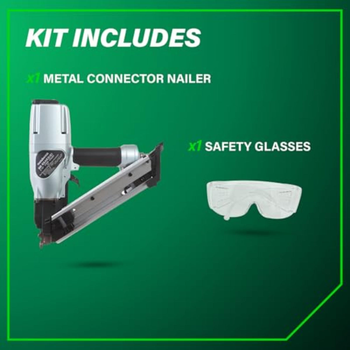 Metabo HPT Strap-Tite Nailer accepts 1-1/2" to 2-1/2" fasteners for versatility