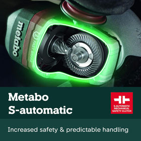 Metabo HPT WP 13-150 non-locking paddle switch for safer operation.