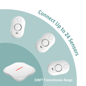 METAK WD61 sensor paired with Tuya app for remote alerts.