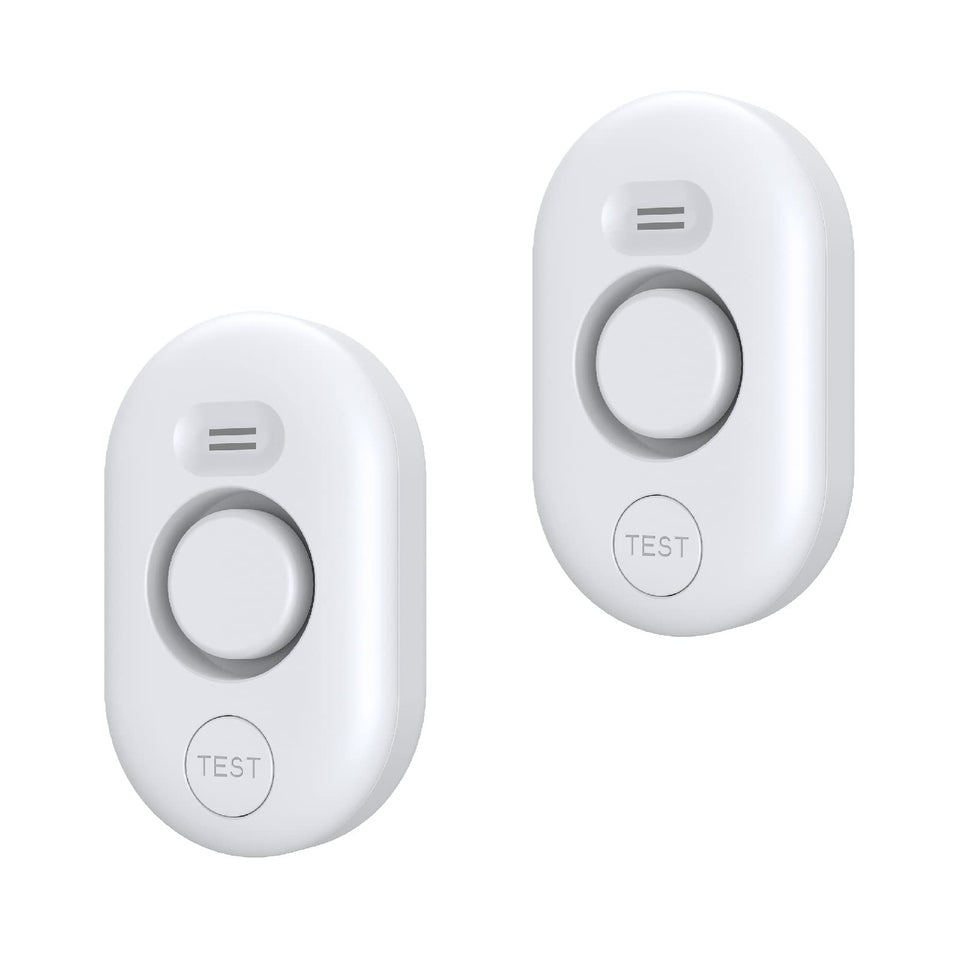 METAK Water Leak Detector Sensor Alarm front view showing compact protection for home leaks