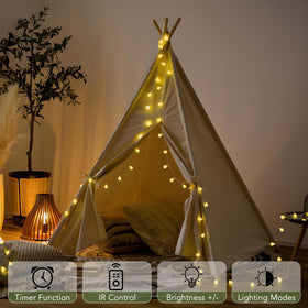 Metaku Battery-powered LED string ideal for portable indoor use