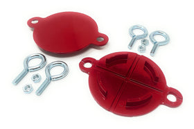 Red painted finish on Metal Magery FDC caps withstands outdoor use.