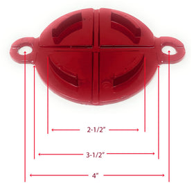 Scored tabs on Metal Magery FDC caps enable quick removal with hydrant wrench.