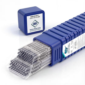 Metal Marlin E6011 rod 1/8 inch in 5 lb pack for deep-penetration welding on rusty metal.