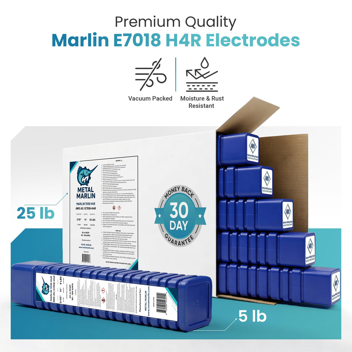METAL MARLIN E7018 H4R arc performance visual of smooth welding arc